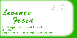 levente freid business card